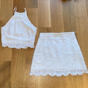 White Lace Abercrombie Set